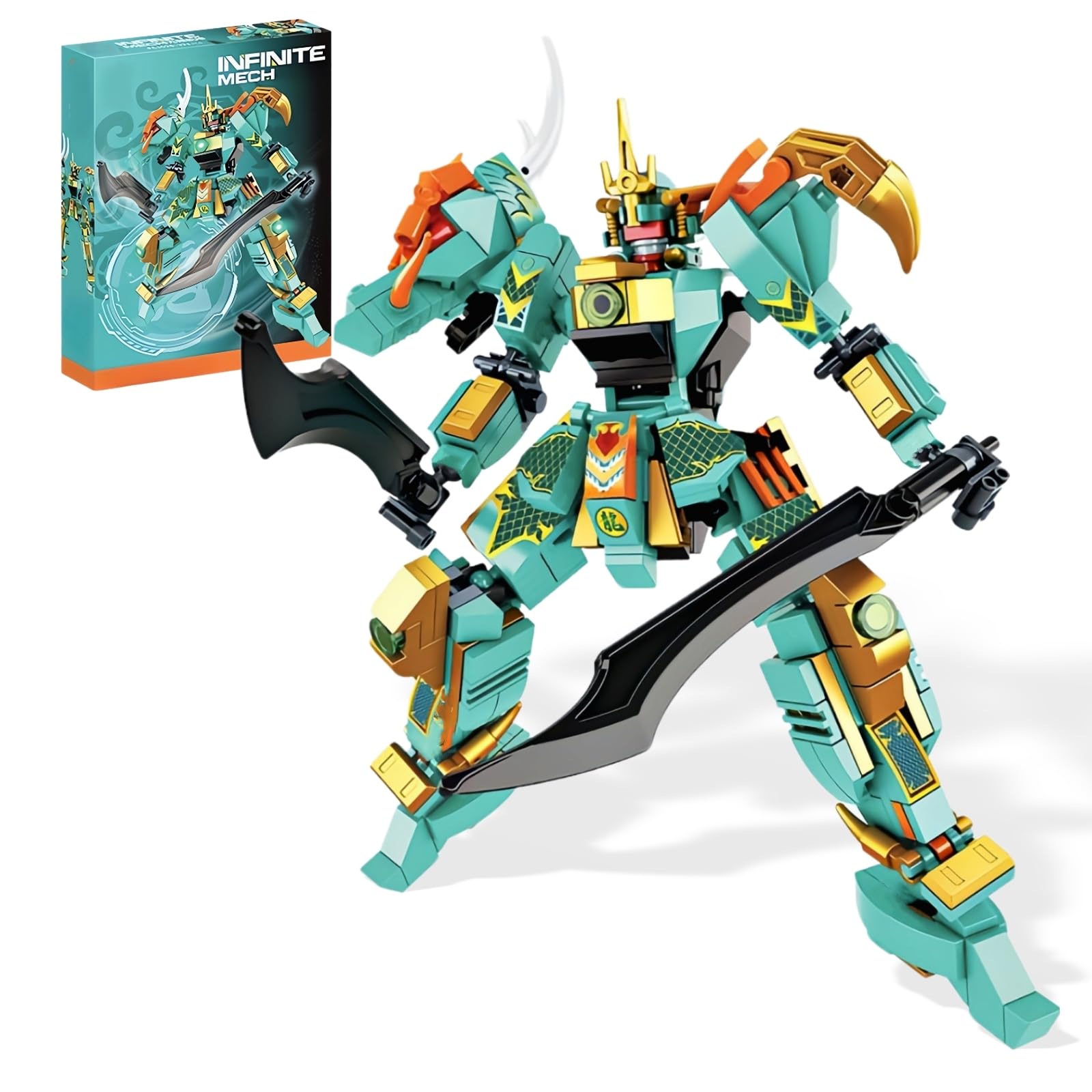 Amazon.com: WULOBOOI Samurai Mech Warrior Building Toy Set for